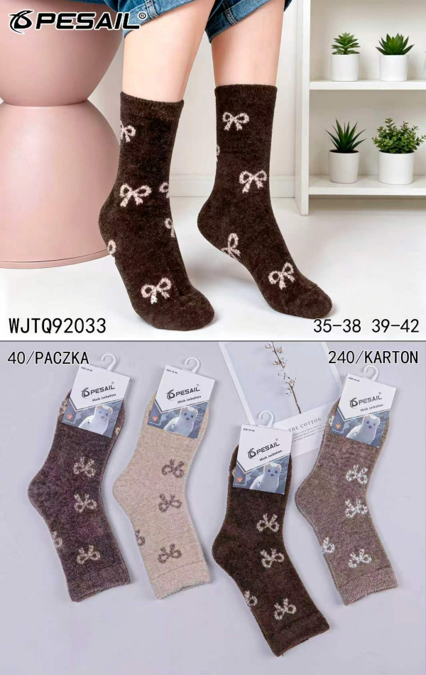 Skarpety damskie Roz 35-42, Mix kolor Paczka 40 szt